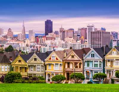 San Francisco's painted ladies, the iconic victorian homes of San Francisco