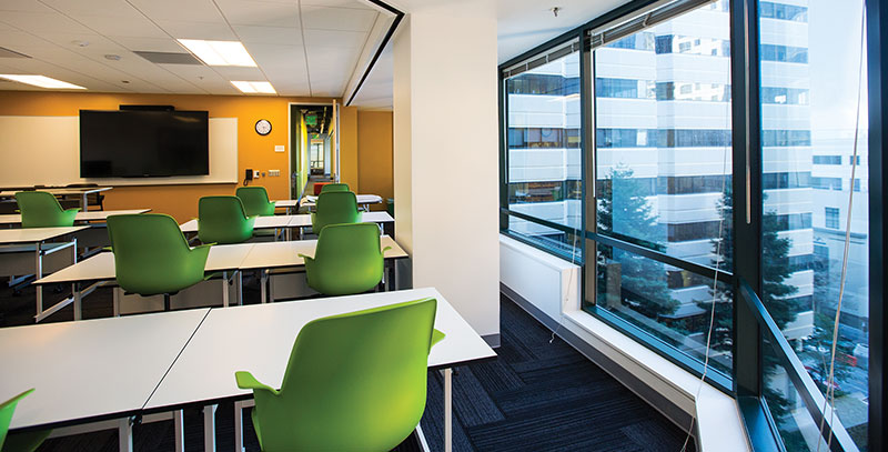 Our San Francisco classrooms have large windows, comfortable chairs, and the latest in classroom technology